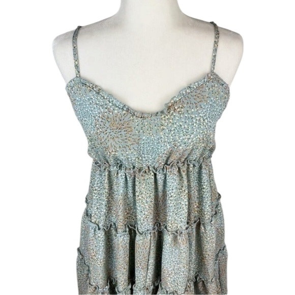 Bailey Blue Floral Cami Ruffled Mini Dress Size Large NWOT - Picture 2 of 8